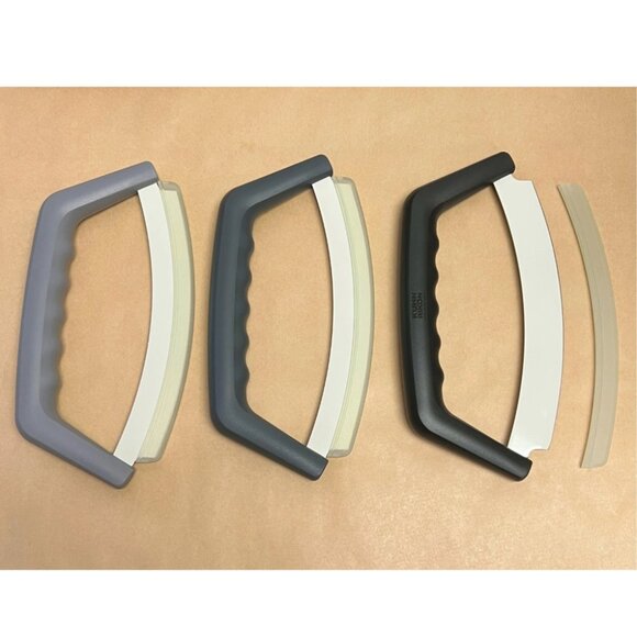 Kuhn Rikon Mezzaluna Knives SET OF 3 & Gift Boxes k65497 GREY SCALE COLORS NEW - Picture 4 of 6